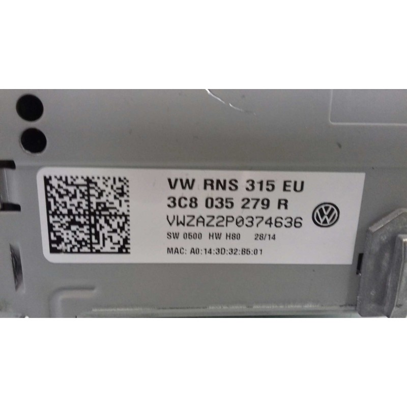 Recambio de sistema audio / radio cd para volkswagen passat variant (365) edition bluemotion referencia OEM IAM 3C8035279 3C8035