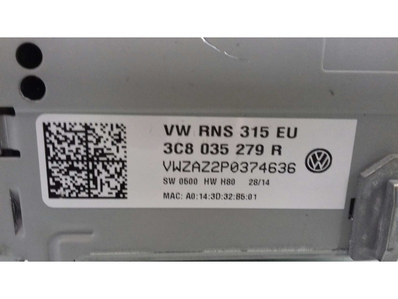 Recambio de sistema audio / radio cd para volkswagen passat variant (365) edition bluemotion referencia OEM IAM 3C8035279 3C8035