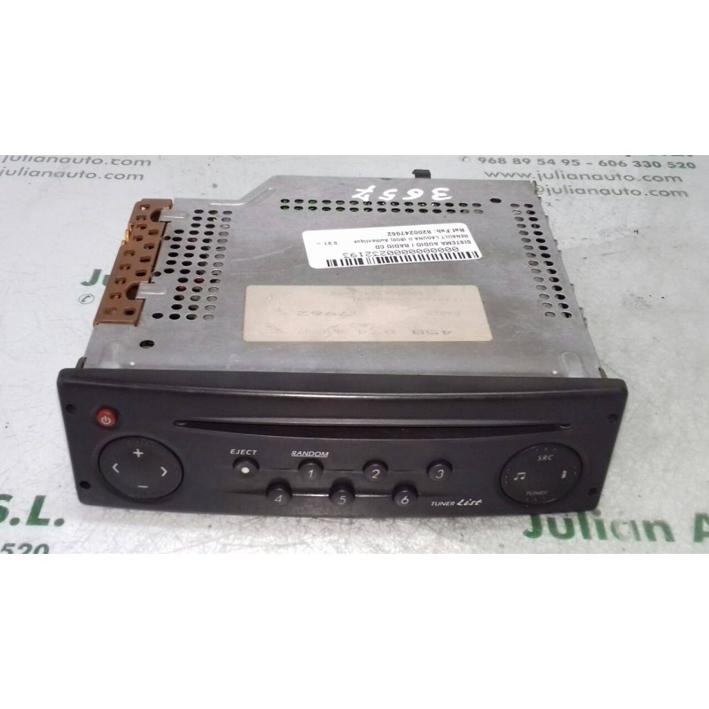 Recambio de sistema audio / radio cd para renault laguna ii (bg0) authentique referencia OEM IAM 8200247962 8200247962TR602 