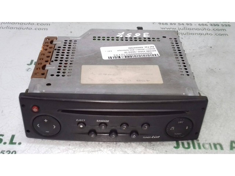 Recambio de sistema audio / radio cd para renault laguna ii (bg0) authentique referencia OEM IAM 8200247962 8200247962TR602 