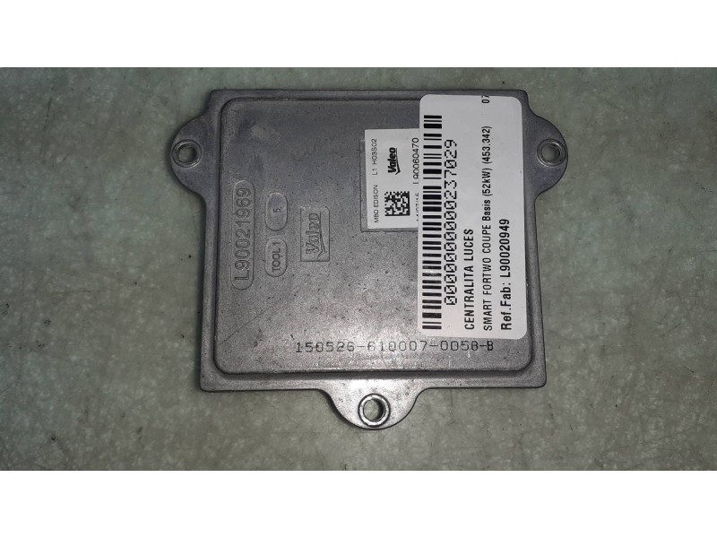Recambio de centralita luces para smart fortwo coupe basis (52kw) (453.342) referencia OEM IAM L90020949  VALEO