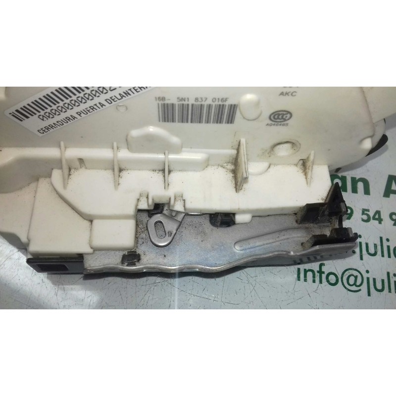 Recambio de cerradura puerta delantera derecha para seat ibiza (6p1) reference referencia OEM IAM 5N1837016F 3+3 PINES NEGRO