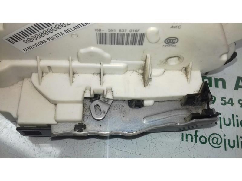 Recambio de cerradura puerta delantera derecha para seat ibiza (6p1) reference referencia OEM IAM 5N1837016F 3+3 PINES NEGRO