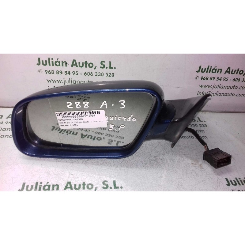 Recambio de retrovisor izquierdo para audi a3 (8l) 1.9 tdi s line (96kw) referencia OEM IAM 010594  ELECTRICO