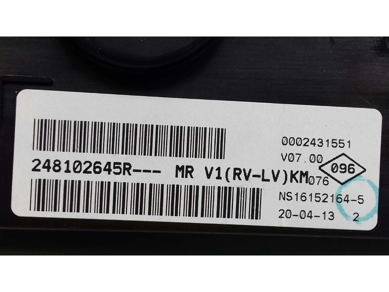 Recambio de centralita motor uce para dacia sandero stepway referencia OEM IAM 0281019457 237102213R KIT - BOSCH