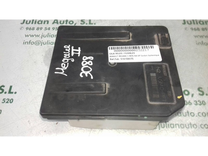 Recambio de caja reles / fusibles para renault megane ii berlina 5p confort authentique referencia OEM IAM 519158075  