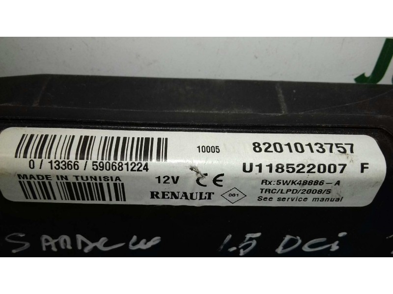 Recambio de centralita motor uce para dacia sandero stepway referencia OEM IAM 8201002106 8201023847 KIT - DELPHI