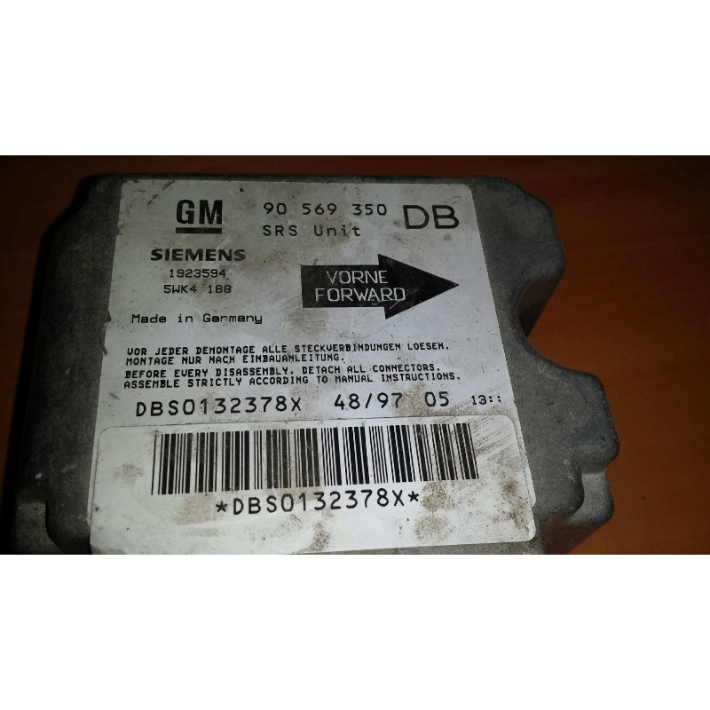 Recambio de centralita airbag para opel vectra b berlina básico referencia OEM IAM 90569350 5WK4188 