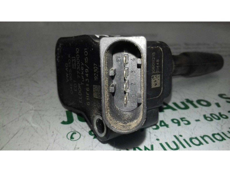 Recambio de bobina encendido para seat ibiza (6p1) reference referencia OEM IAM 04E905110K  4 PINES