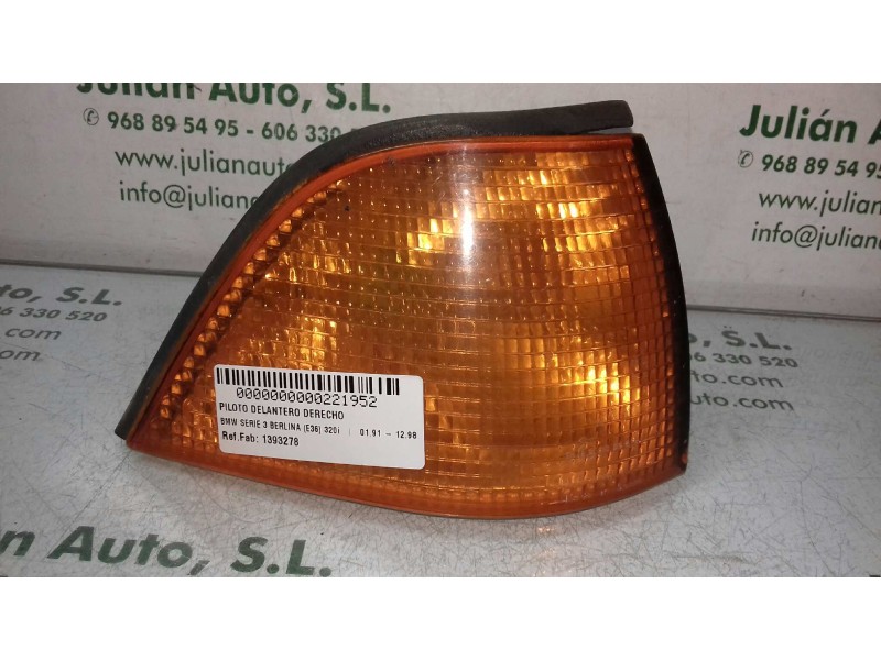 Recambio de piloto delantero derecho para bmw serie 3 berlina (e36) 320i referencia OEM IAM 1393278 D21628 