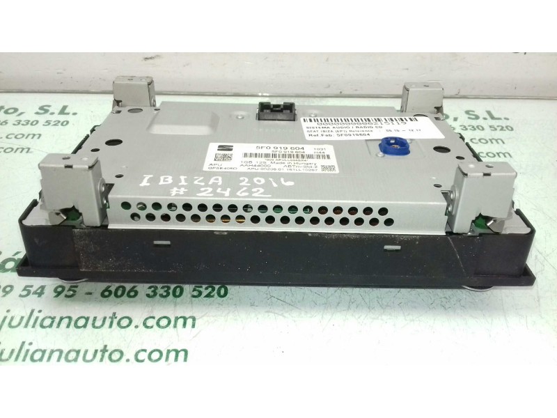 Recambio de sistema audio / radio cd para seat ibiza (6p1) reference referencia OEM IAM 5F0919604  