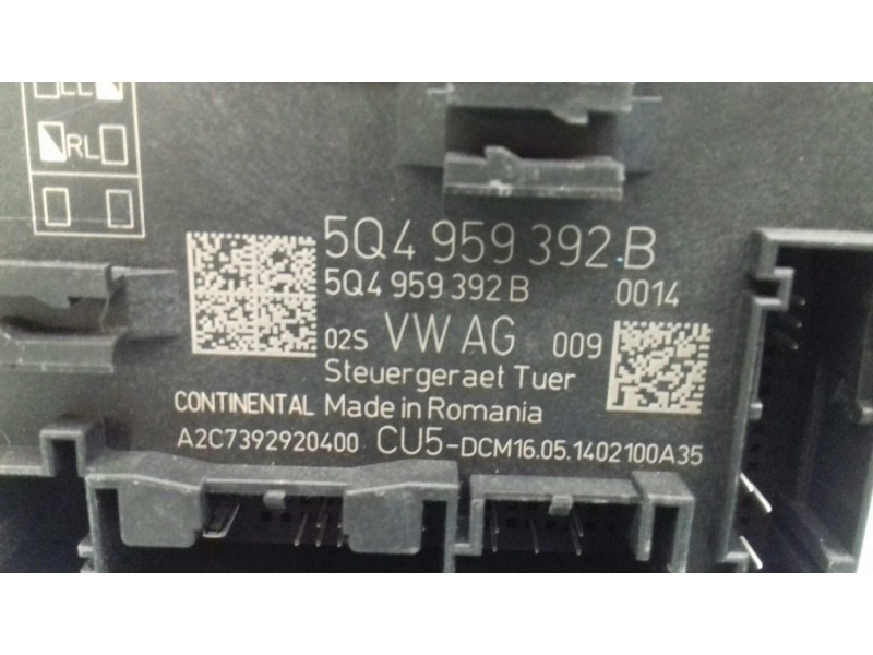 Recambio de modulo confort para skoda octavia lim. (5e3) ambition referencia OEM IAM 5Q4959392B A2C7392920400 CONTINENTAL