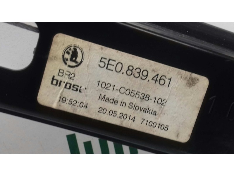Recambio de elevalunas trasero izquierdo para skoda octavia lim. (5e3) ambition referencia OEM IAM 5E0839461  ELECTRICO