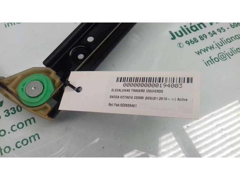 Recambio de elevalunas trasero izquierdo para skoda octavia lim. (5e3) ambition referencia OEM IAM 5E0839461  ELECTRICO