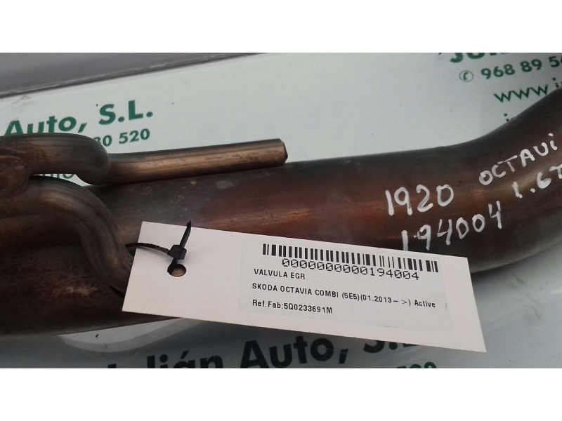 Recambio de valvula egr para skoda octavia lim. (5e3) ambition referencia OEM IAM 5Q0233691M 51500203 VALVULA ESCAPE
