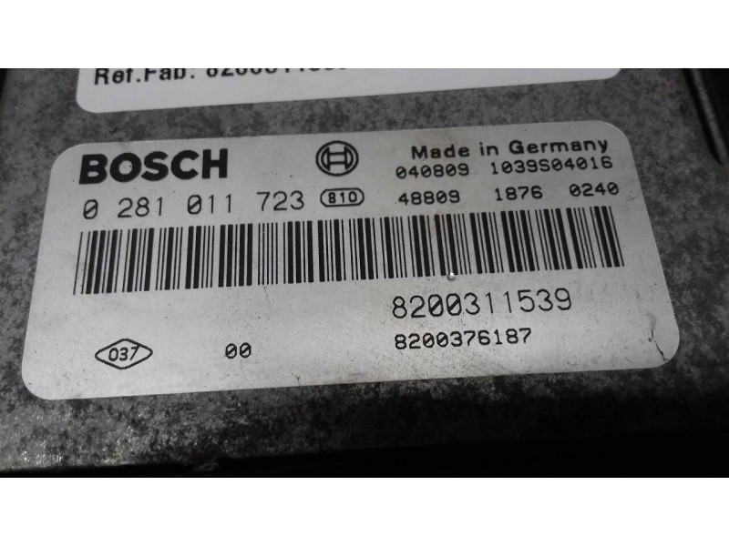 Recambio de centralita motor uce para renault laguna ii (bg0) authentique referencia OEM IAM 8200311539 0281011723 BOSCH