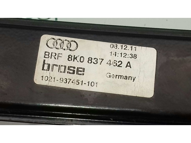 Recambio de elevalunas delantero derecho para audi a4 ber. (b8) básico referencia OEM IAM 8K0837462A  ELECTRICO