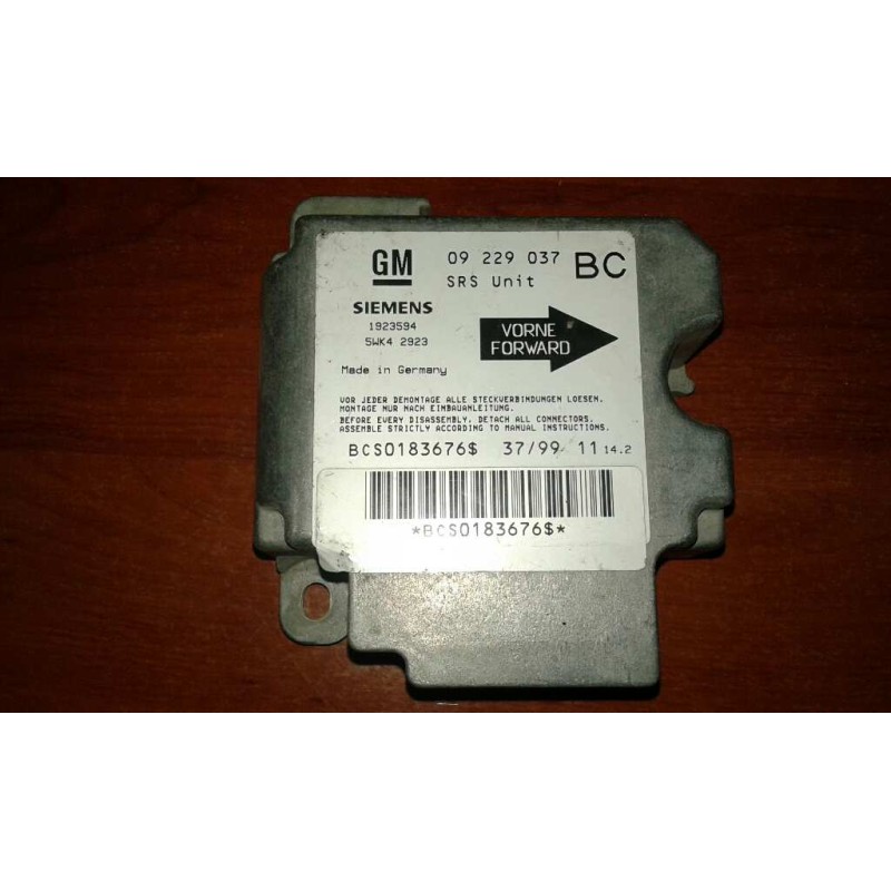 Recambio de centralita airbag para opel astra g berlina comfort referencia OEM IAM 09229037BC 5WK42923 BCS0183676S