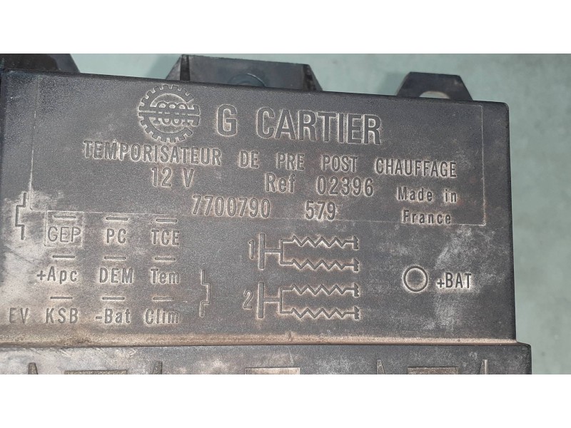 Recambio de caja precalentamiento para renault 21 berlina (b/l48) gtd referencia OEM IAM 7700790579 02396 G.CARTIER