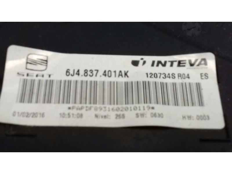 Recambio de elevalunas delantero izquierdo para seat ibiza (6p1) reference referencia OEM IAM 6J4837401AK 120629F ELECTRICO