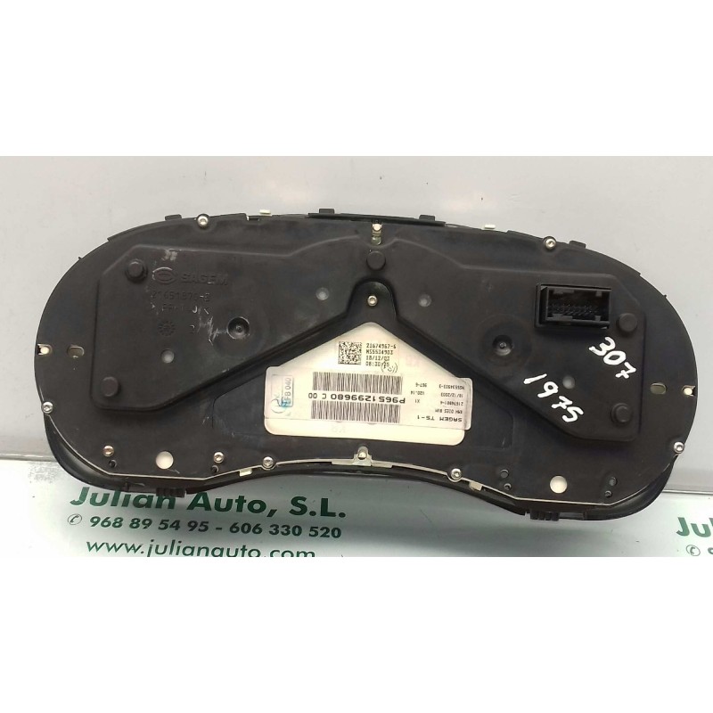 Recambio de cuadro instrumentos para peugeot 307 break / sw (s1) break xr referencia OEM IAM 9651299680C P9651299680C SAGEM