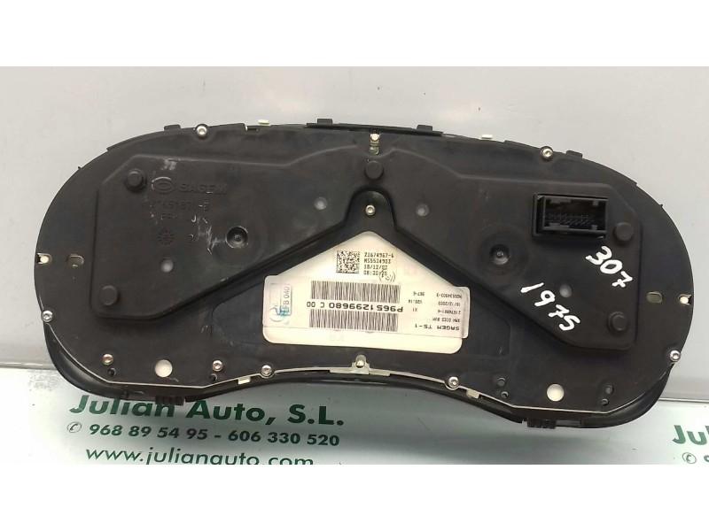 Recambio de cuadro instrumentos para peugeot 307 break / sw (s1) break xr referencia OEM IAM 9651299680C P9651299680C SAGEM
