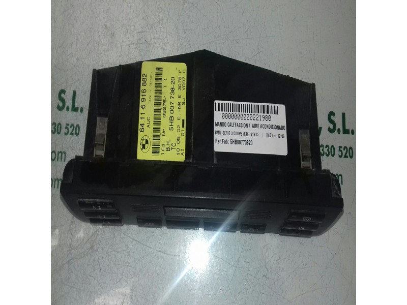 Recambio de mando climatizador para bmw serie 3 coupe (e46) 318 ci referencia OEM IAM 5HB00773820 64116916882 