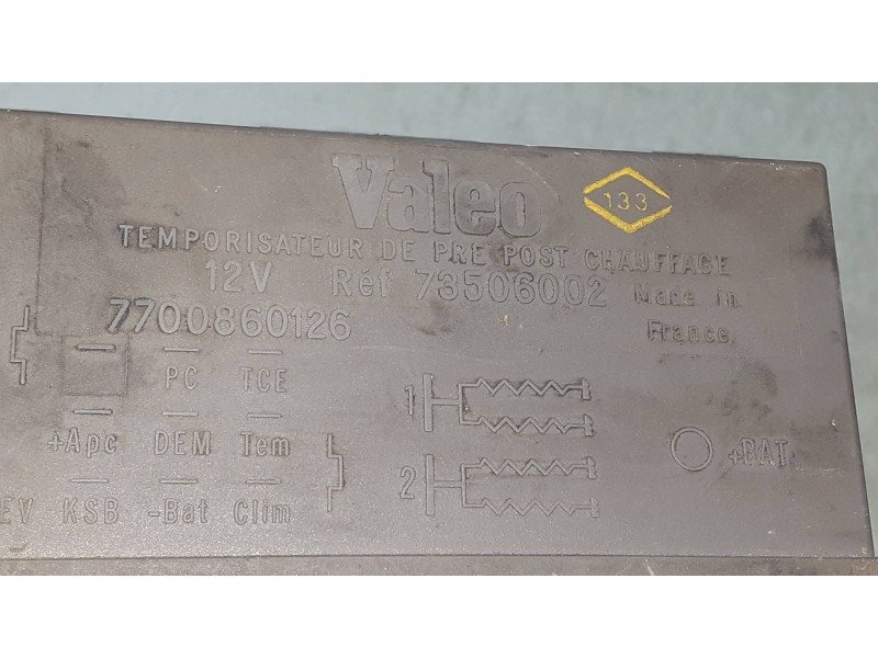 Recambio de caja precalentamiento para renault 19 hatchback (b/c53) gtd referencia OEM IAM 73506002 7700860126 VALEO