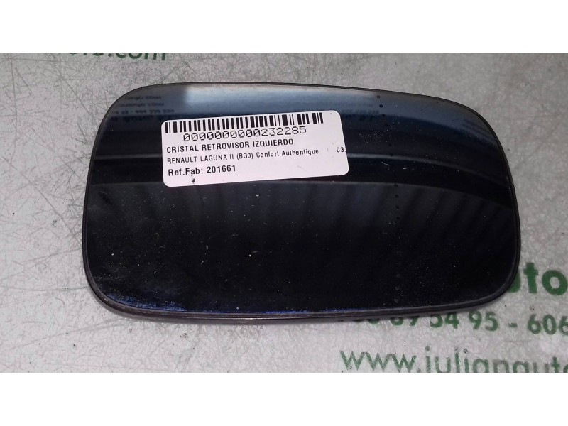 Recambio de cristal retrovisor izquierdo para renault laguna ii (bg0) confort authentique referencia OEM IAM 201661  