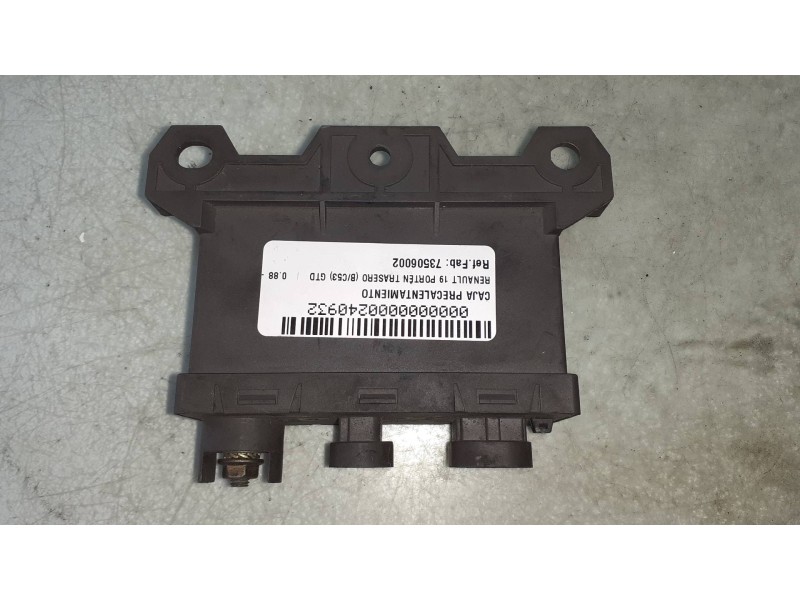 Recambio de caja precalentamiento para renault 19 hatchback (b/c53) gtd referencia OEM IAM 73506002 7700860126 VALEO