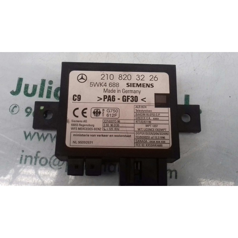 Recambio de modulo electronico para mercedes-benz clase e (w210) berlina 280 (210.053) referencia OEM IAM 2108203226 5WK4688 SIE