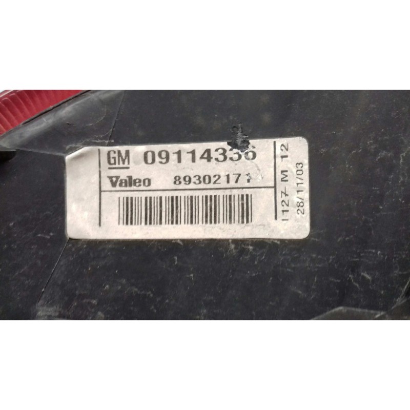 Recambio de piloto trasero izquierdo para opel corsa c corsavan (comercial) referencia OEM IAM 89302171 09114336 VALEO