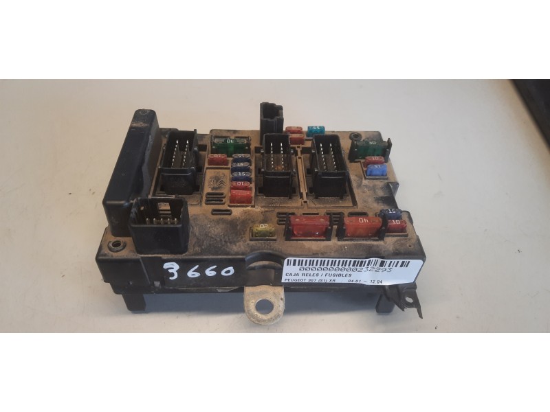 Recambio de caja reles / fusibles para peugeot 307 (s1) xr referencia OEM IAM 9643538180 BSMB2 DELPHI