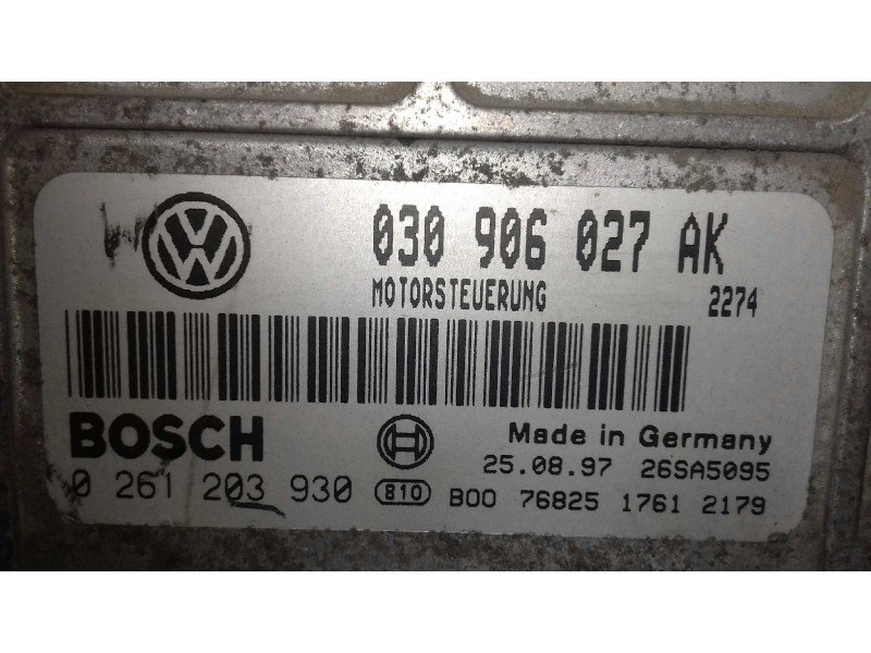 Recambio de centralita motor uce para seat arosa (6h1) select referencia OEM IAM 030906027AK 0261203930 BOSCH