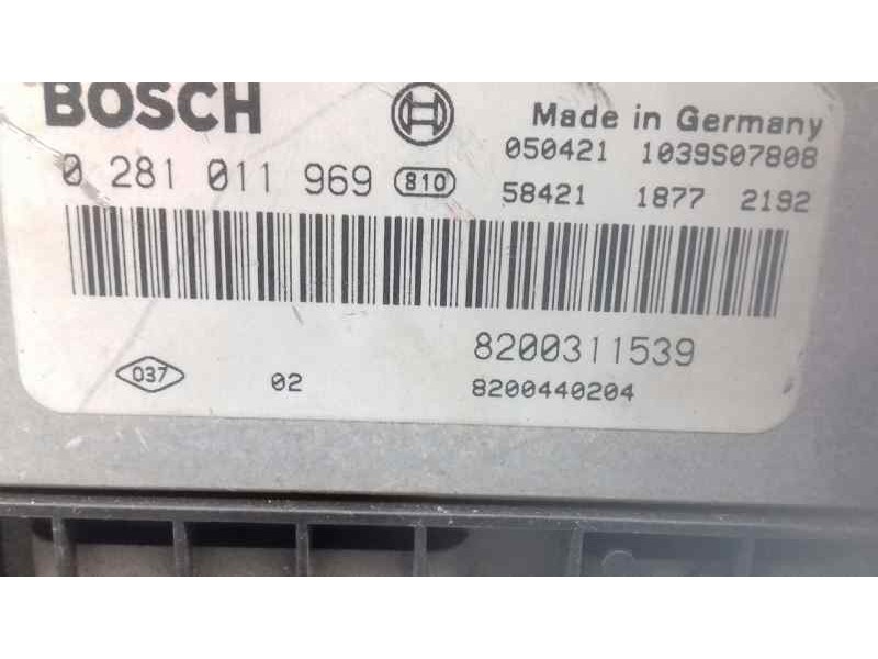 Recambio de centralita motor uce para renault laguna ii (bg0) authentique referencia OEM IAM 8200311539 0281011969 BOSCH