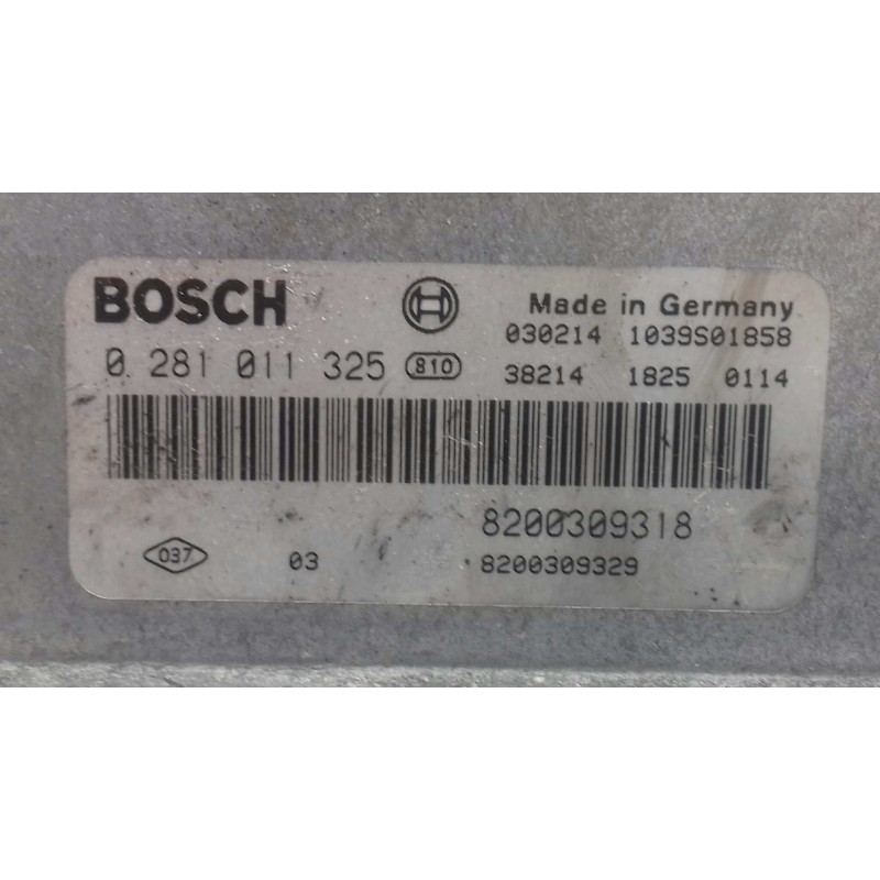 Recambio de centralita motor uce para renault laguna ii (bg0) authentique referencia OEM IAM 8200309318 0281011325 BOSCH