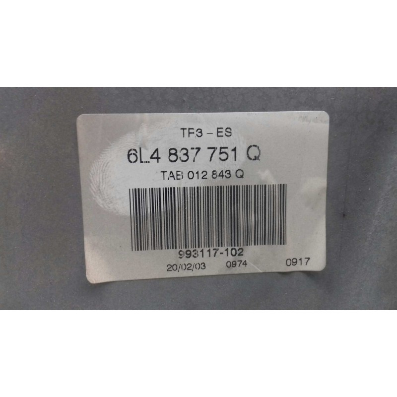 Recambio de elevalunas delantero izquierdo para seat cordoba berlina (6l2) stella referencia OEM IAM 6L4837751Q 6L4837755J ELECT