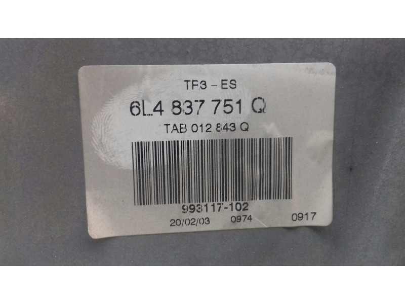 Recambio de elevalunas delantero izquierdo para seat cordoba berlina (6l2) stella referencia OEM IAM 6L4837751Q 6L4837755J ELECT