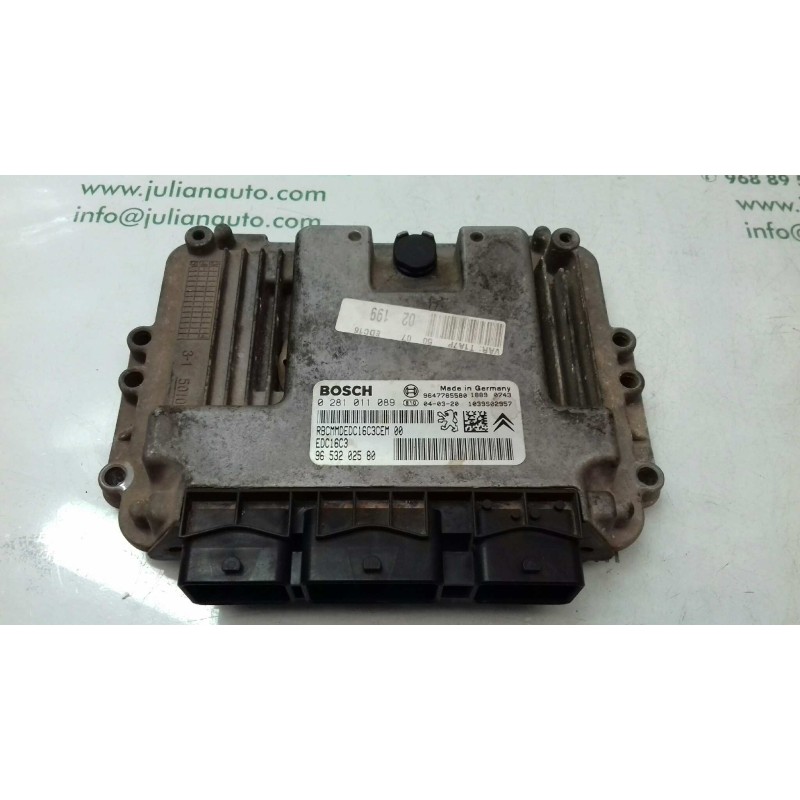 Recambio de centralita motor uce para peugeot 206 berlina xs referencia OEM IAM 0281011089 9653202580 BOSCH