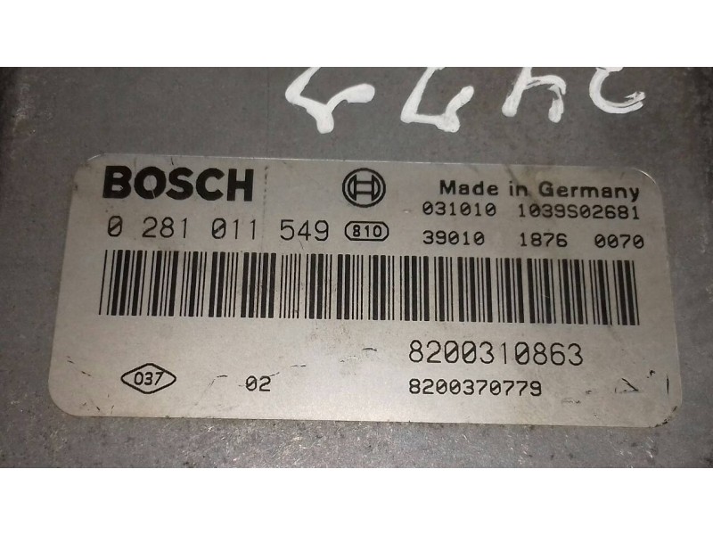 Recambio de centralita motor uce para renault megane ii classic berlina confort authentique referencia OEM IAM 8200310863 028101