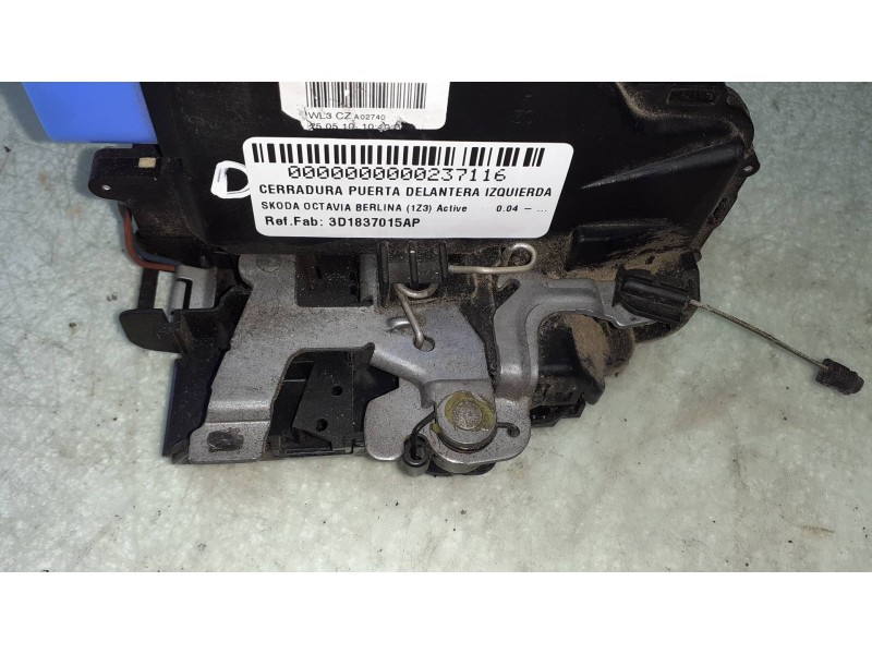 Recambio de cerradura puerta delantera izquierda para skoda octavia berlina (1z3) active referencia OEM IAM 3D1837015AP  