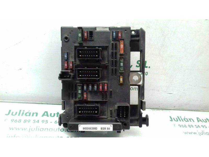 Recambio de caja reles / fusibles para peugeot 206 berlina xs referencia OEM IAM 9650663980 BSM B4 DELPHI