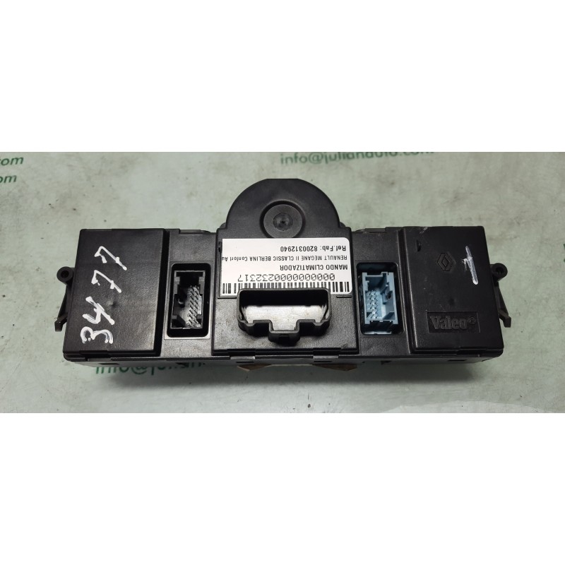 Recambio de mando climatizador para renault megane ii classic berlina confort authentique referencia OEM IAM 8200312940  