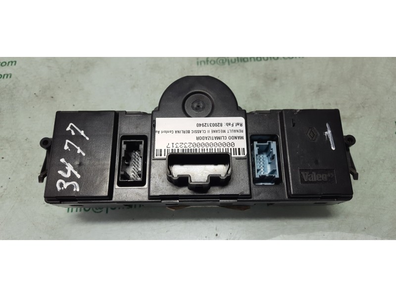 Recambio de mando climatizador para renault megane ii classic berlina confort authentique referencia OEM IAM 8200312940  