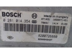 Recambio de centralita motor uce para renault laguna iii 2.0 d referencia OEM IAM 8200726880 0281014354 BOSCH 2
