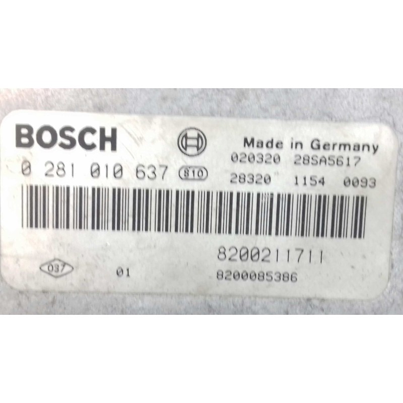 Recambio de centralita motor uce para renault laguna ii (bg0) authentique referencia OEM IAM 8200211711 0281010637 BOSCH