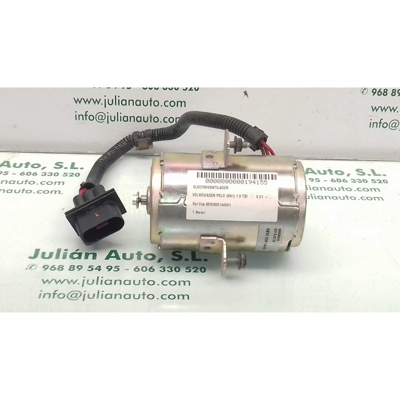 Recambio de electroventilador para volkswagen polo (9n1) 1.9 tdi referencia OEM IAM 8EW009144591 99000019 SOLO MOTOR