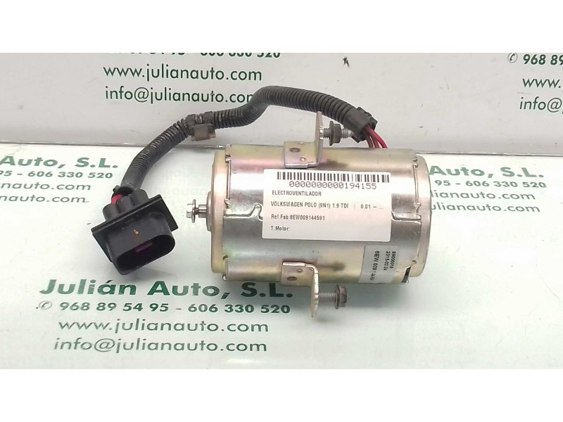 Recambio de electroventilador para volkswagen polo (9n1) 1.9 tdi referencia OEM IAM 8EW009144591 99000019 SOLO MOTOR