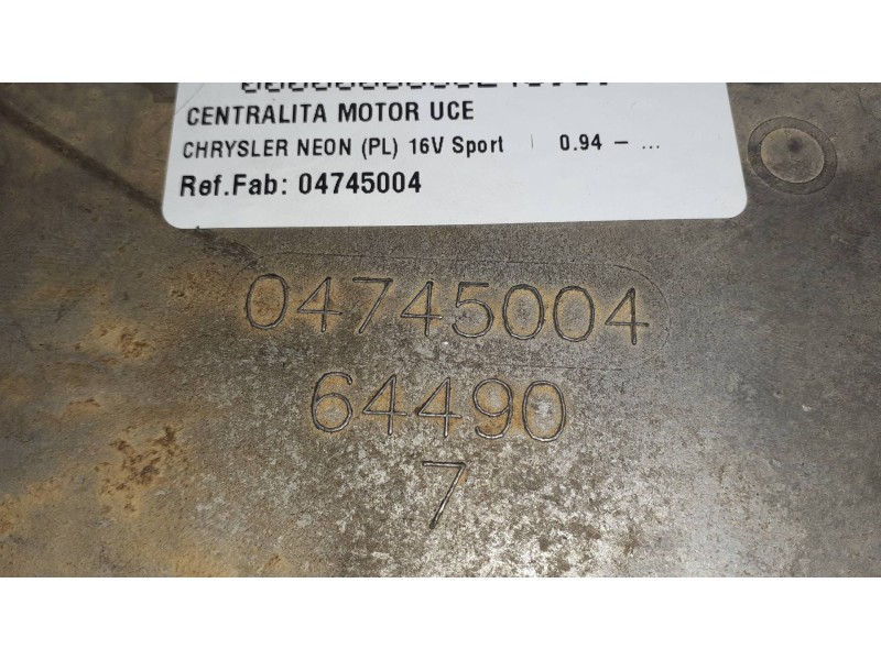 Recambio de centralita motor uce para chrysler neon (pl) 16v sport referencia OEM IAM 04745004 9958AE 64490
