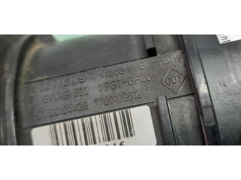 Recambio de caudalimetro para renault megane ii classic berlina confort authentique referencia OEM IAM 7700109812 5WK9620 SIEMEN